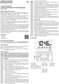 Notice Eurochron EFWU JUMBO 102 Horloge