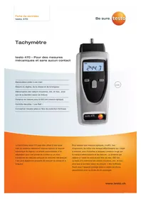Notice Testo 470 Odomètre