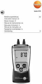 Notice Testo 510 Equipamentos de medição