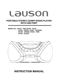 Notice Lauson CP445 Lecteur/enregistreur de cd