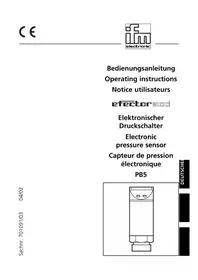 Notice IFM PB5024 Capteur de pression