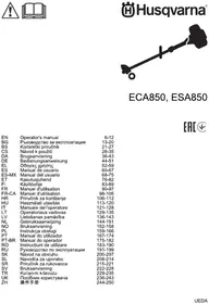 Notice HUSQVARNA ECA850 Débroussailleuse