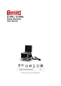 Notice Antari S500 Machine à effet
