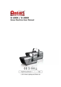 Notice Antari S100X DMX Souffleur à neige