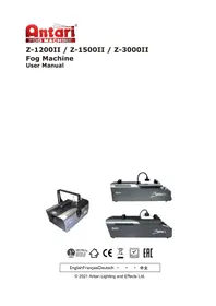 Notice Antari Z3000II Machine à effet
