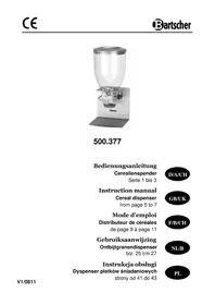 Notice BARTSCHER 500377 Distributeur alimentaire