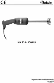Notice BARTSCHER MX 235 Stavblender
