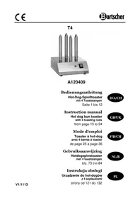 Notice BARTSCHER A120409 Hotdogapparaat