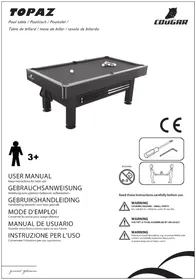 Notice Cougar TOPAZ Table de billard