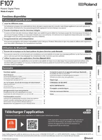 Notice ROLAND F107 Clavier numérique