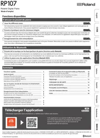 Notice ROLAND RP107 Piano numérique