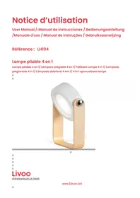 Notice LIVOO LH104 Lamp