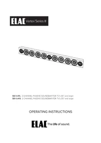 Notice ELAC VERTEX III SBVJ41S Barre de son
