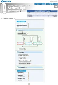 Notice OPTEX FLIPX FLXADAM Détecteur de mouvement