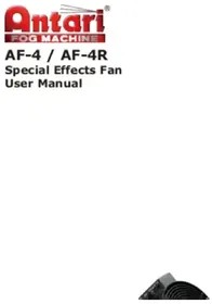Notice Antari AF4R Ventilateur