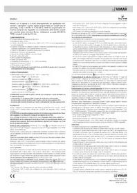 Notice Vimar 01470.1 Domotica