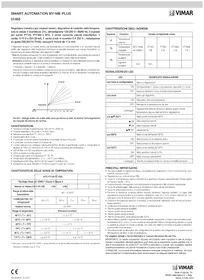 Notice Vimar 01465 Dimmer per luci