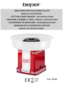 Notice Beper CANDY COTTON 90.396Y Macchina per zucchero filato