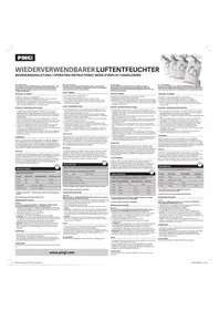 Notice Pingi LV150 Déshumidificateur