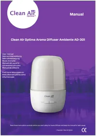 Notice Clean Air Optima AD301 Aroma diffuser