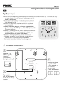 Notice Fysic FK950 Horloge