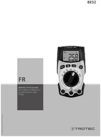 Notice TROTEC BE52 Multimètre