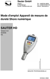 Notice SAUTER HDD 1001 équipements de mesure