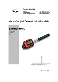 Notice SAUTER HND équipements de mesure