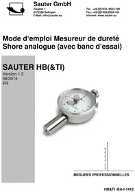 Notice SAUTER HB0 1000 équipements de mesure