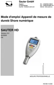 Notice SAUTER HD0 1001 équipements de mesure