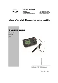 Notice SAUTER HMMNP équipements de mesure