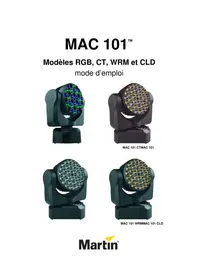 Notice MARTIN MAC 101 CT Projecteur d'éclairage
