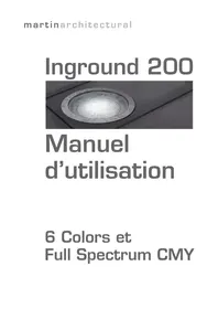 Notice MARTIN INGROUND 200 CMY Éclairage extérieur