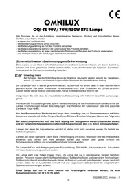 Notice Omnilux OQITS 70W Lampe