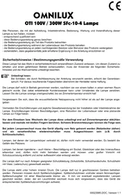 Notice Omnilux OTI 100V Lampe
