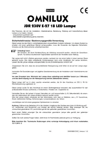 Notice Omnilux JDR 230V Lampe