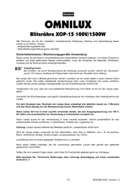 Notice Omnilux XOP15 Lampe