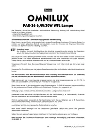Notice Omnilux PAR36 Lampe