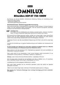 Notice Omnilux XOP07 7501000W Lampe