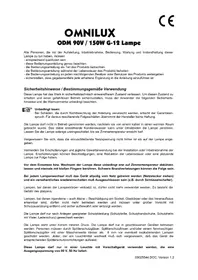 Notice Omnilux ODM 150 W Lampe