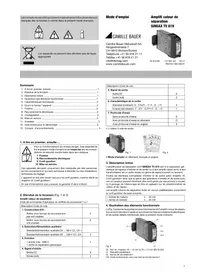 Notice Camille Bauer SINEAX TV819 Recepteur