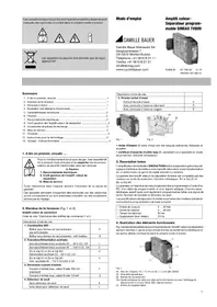 Notice Camille Bauer SINEAX TV809 Recepteur