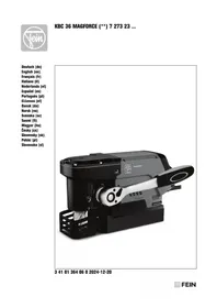 Notice Fein KBC 36 MAGFORCE Perceuse