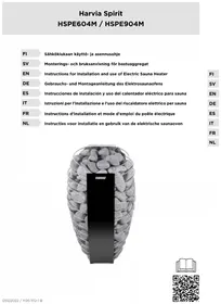 Notice HARVIA SPIRIT HSP604MXW Chauffage