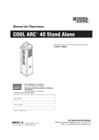 Notice LINCOLN ELECTRIC COOL ARC 40 Climatiseur