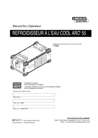 Notice LINCOLN ELECTRIC COOLARC 55 ALUMINUM Refroidisseur industriel