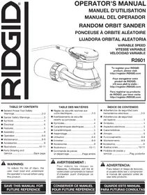 Notice RIDGID R26011 Lijadora