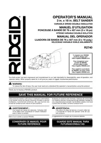 Notice RIDGID R2740 Lijadora