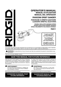 Notice RIDGID R26111 Lijadora