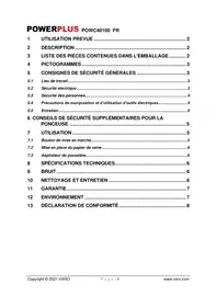 Notice PowerPlus POWC40100 Ponceuse